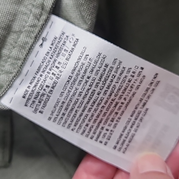 Vans McMillan Green Cropped Button Down Shirt - Picture 4 of 5